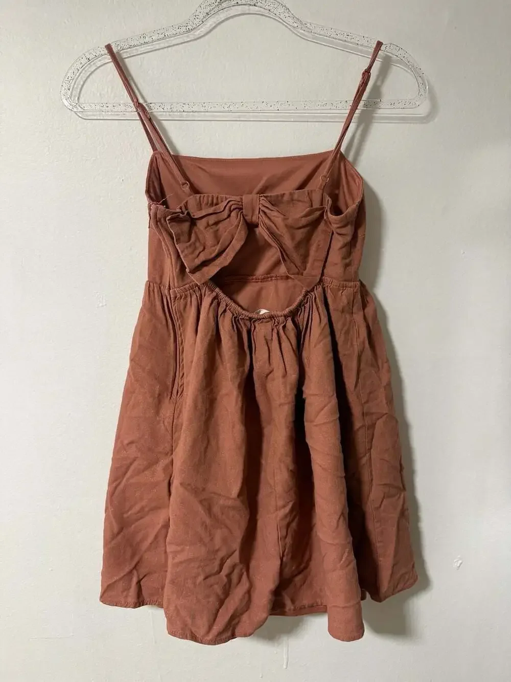 Altar'd State Square Neck Romper Dress with Bow Back Size XS